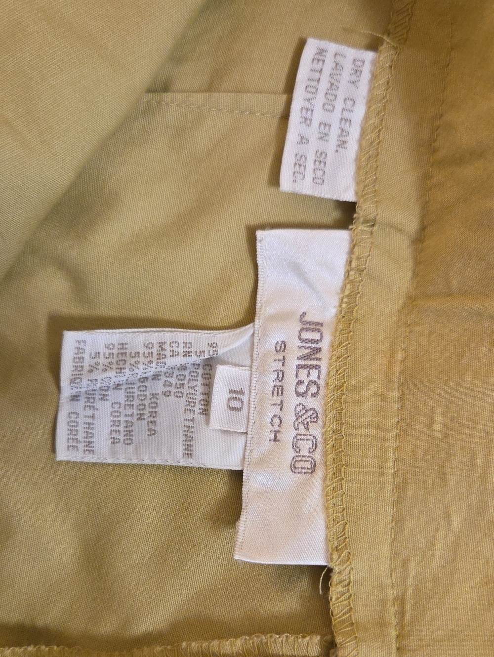 Jones & Co Stretch Capris in Mustard Yellow